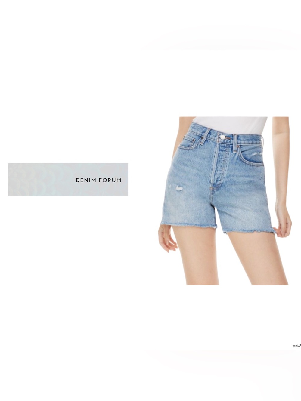 Aritzia Denim Forum The Yoko Mid-Thigh Denim jean Shorts
